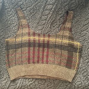 Urban Renewal Vintage Fabric sweater crop top